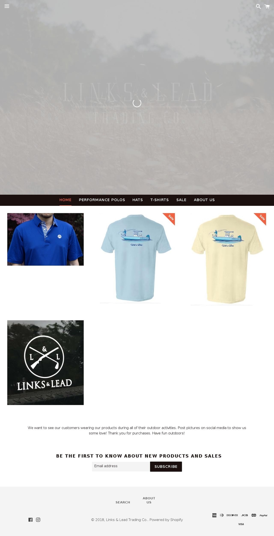 linksandleadtrading.com — Shopify storefront screenshot