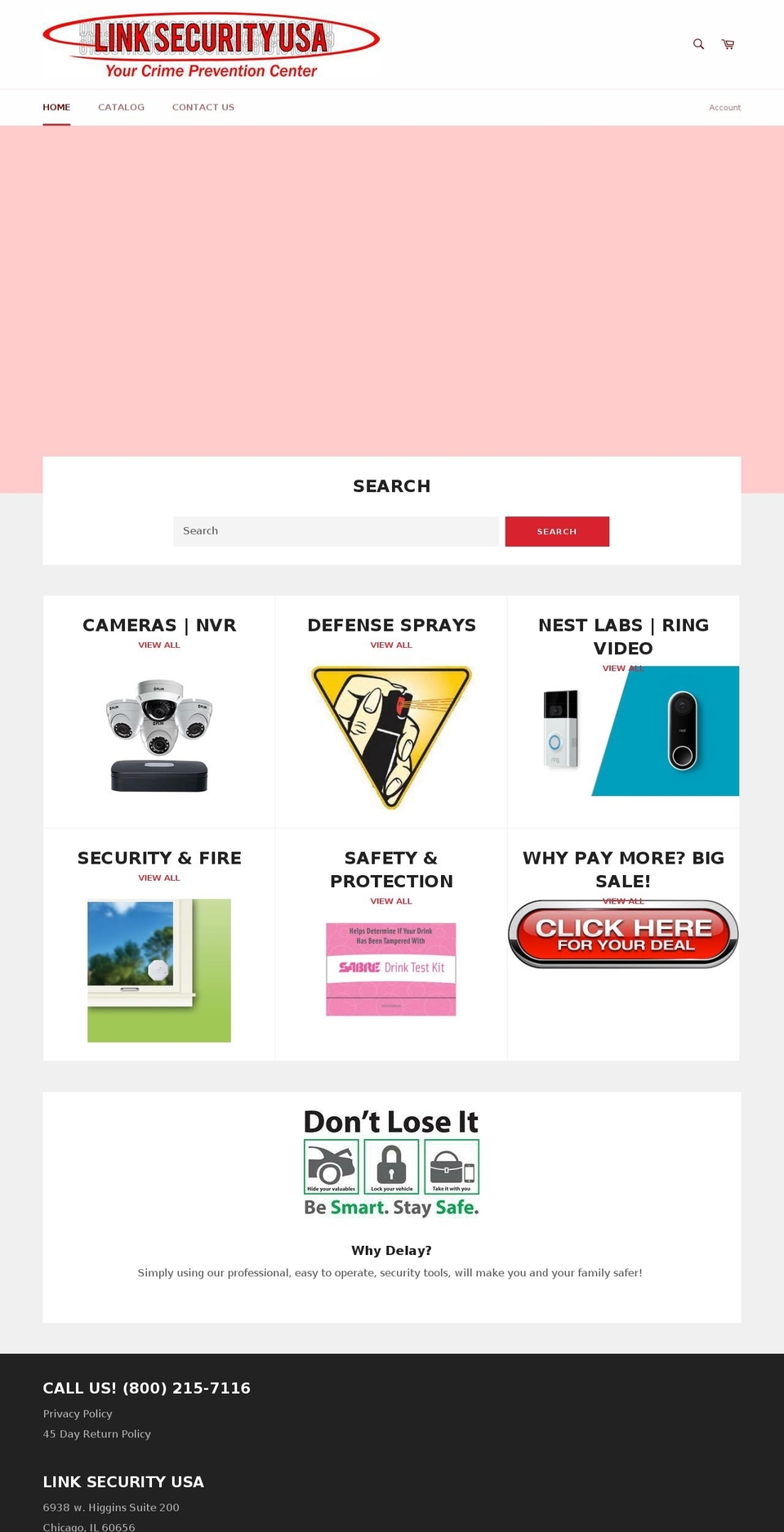 linksecurityusa.com — Shopify storefront screenshot