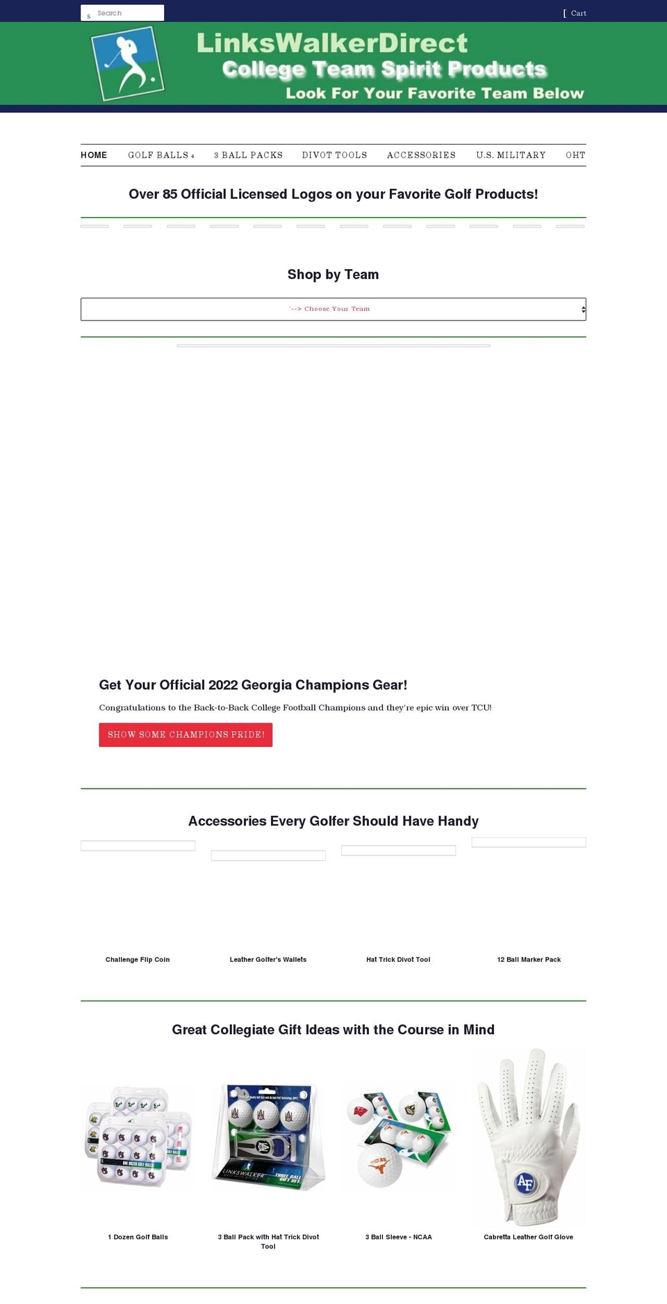 linkswalkerdirect.com shopify website screenshot