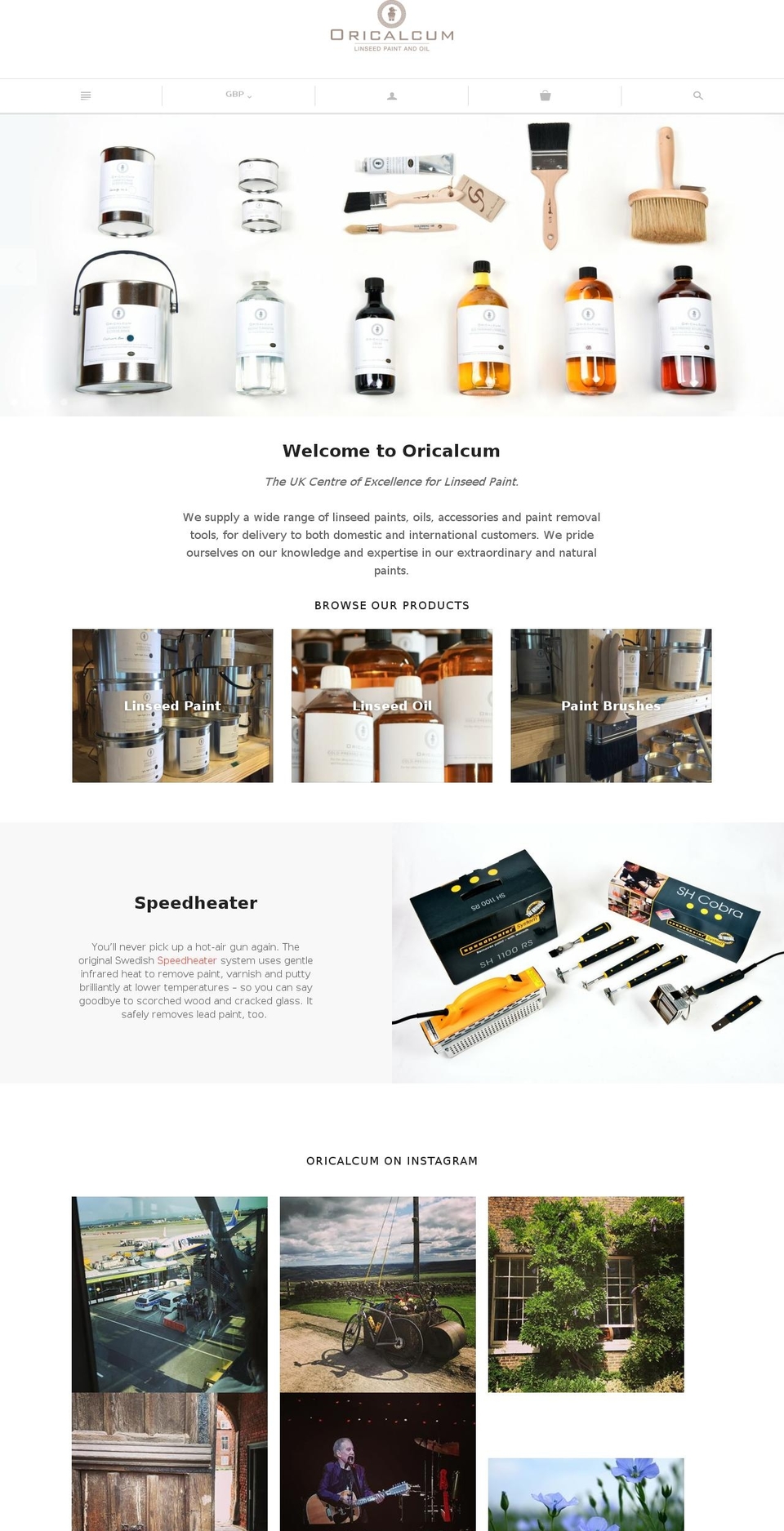 New Front End (Atlantic) Shopify theme site example linseedpaint.com