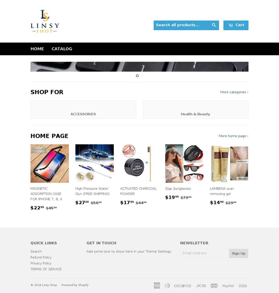 linsyshop.com — Shopify storefront screenshot