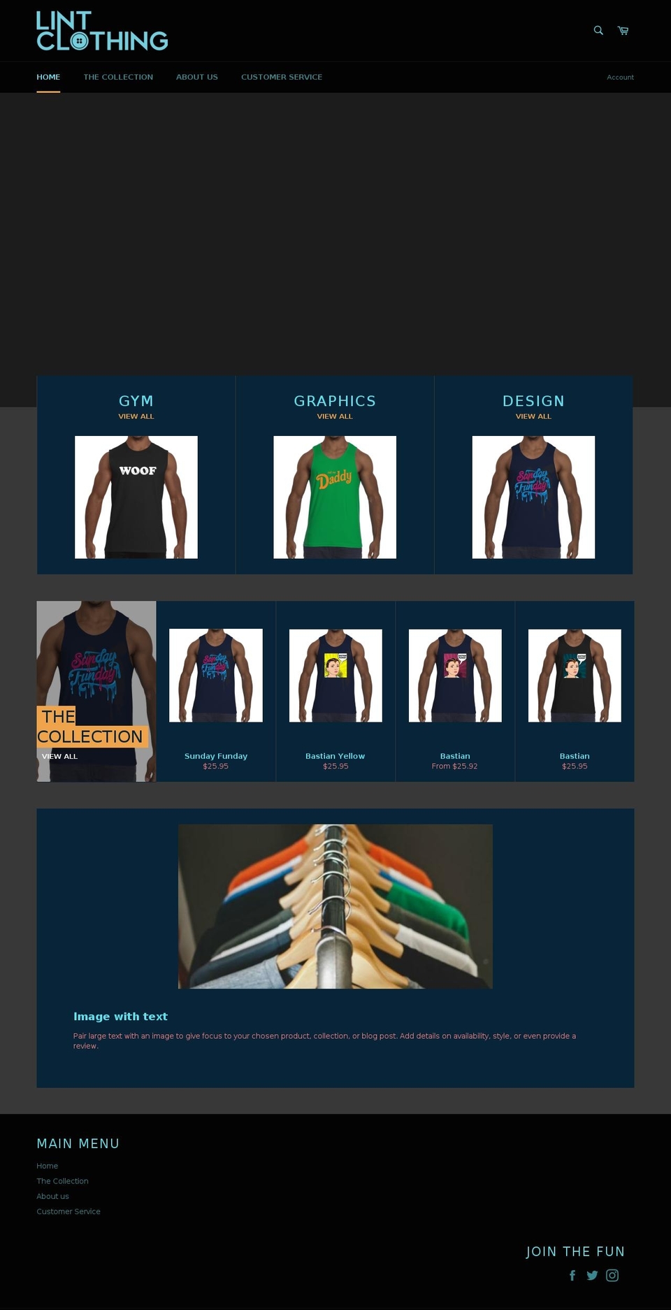 lintclothing.net shopify website screenshot
