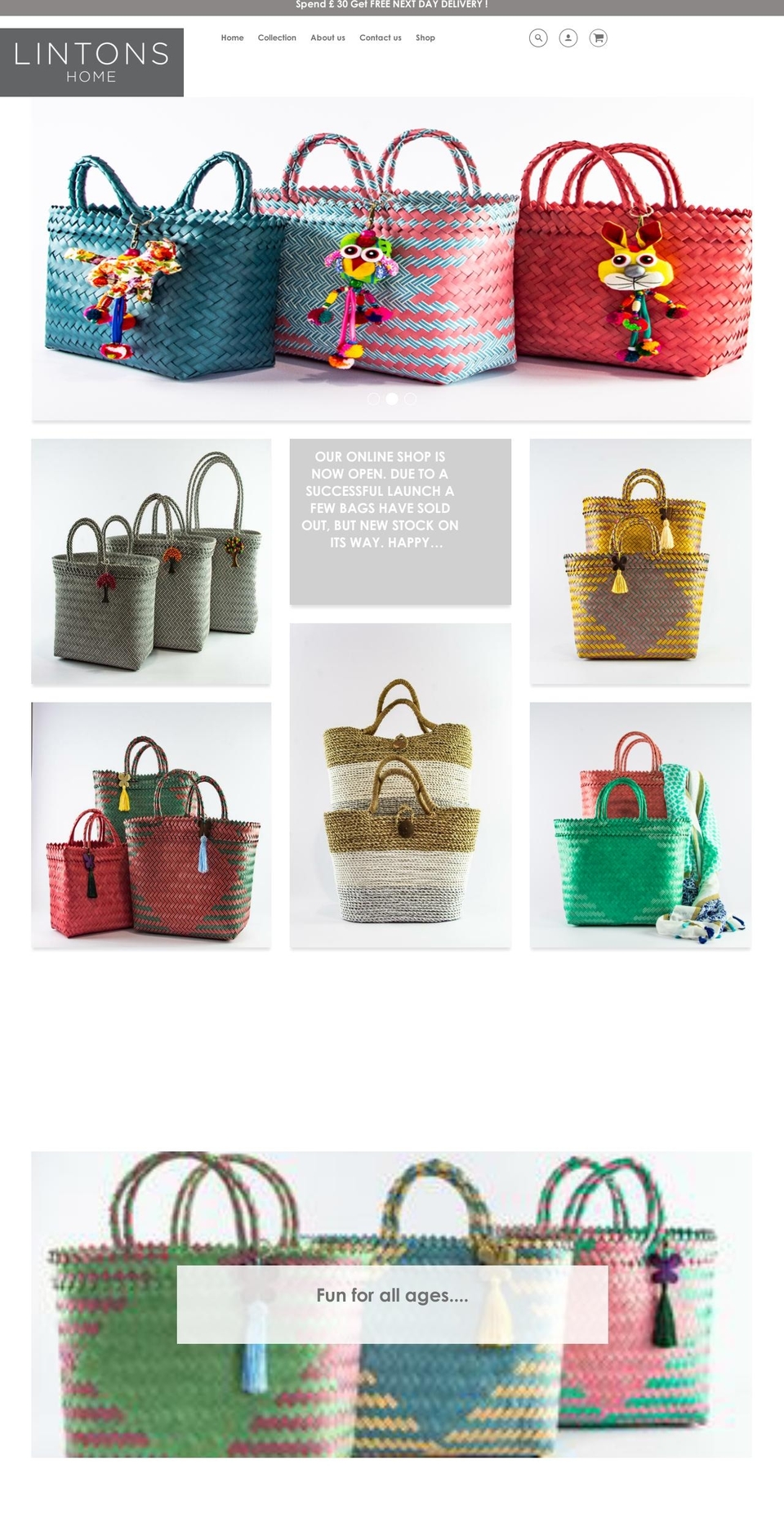 lintonshome.com — Shopify storefront screenshot