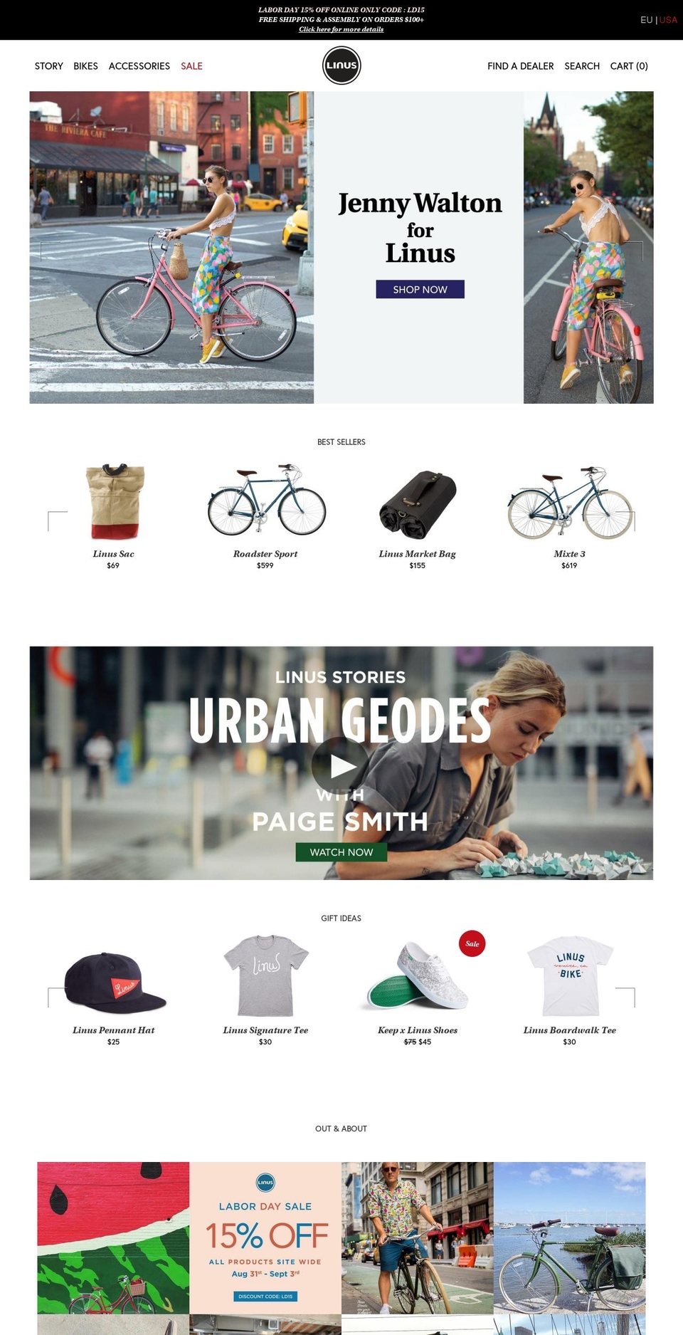Frank - Linus (Bootstrap) Shopify theme site example linusbag.com