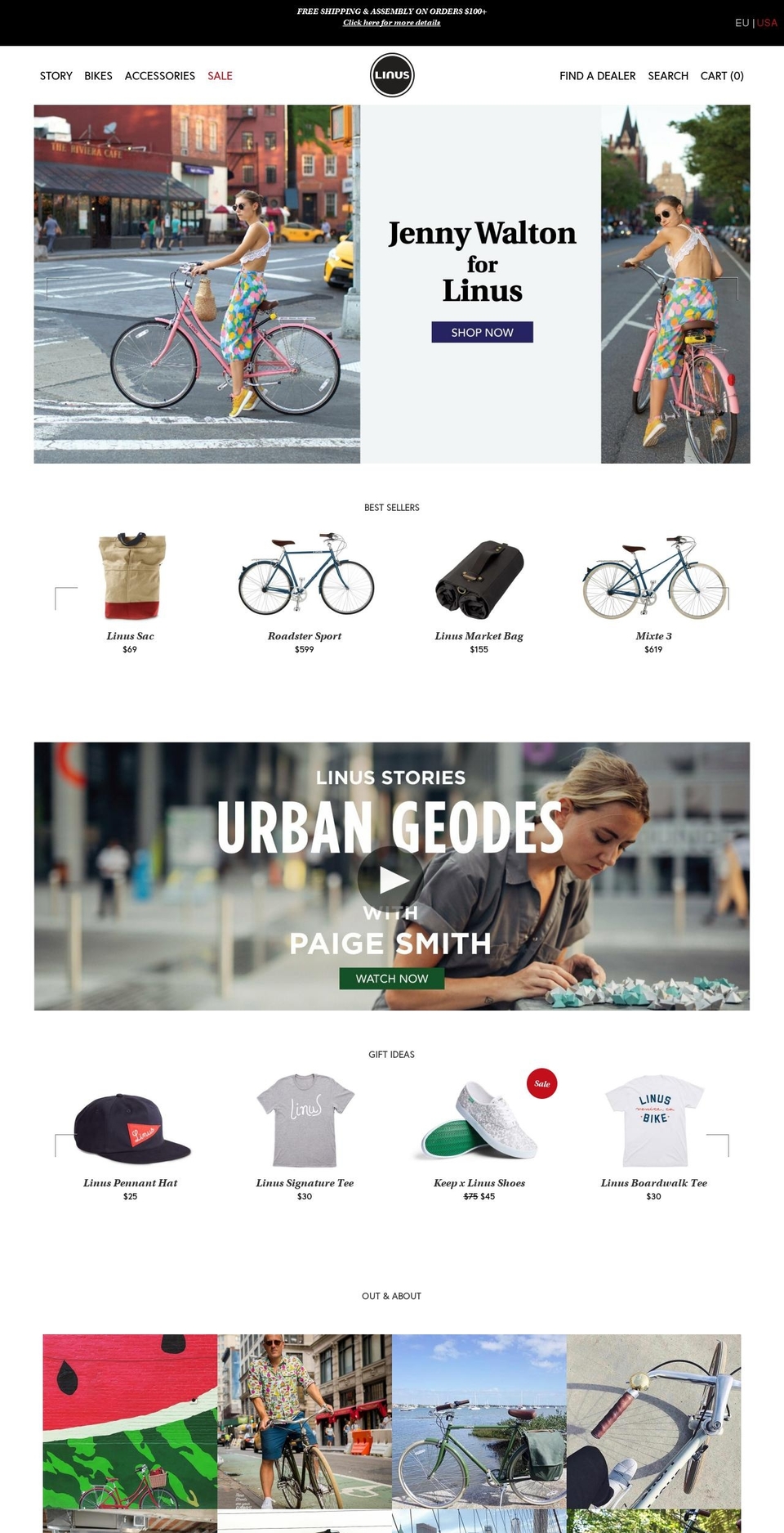 Frank - Linus (Bootstrap) Shopify theme site example linusbicycle.com