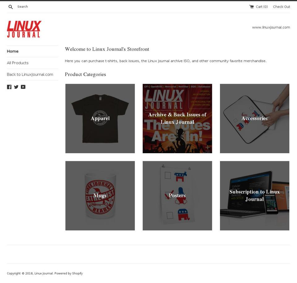 linuxjournalstore.com — Shopify storefront screenshot