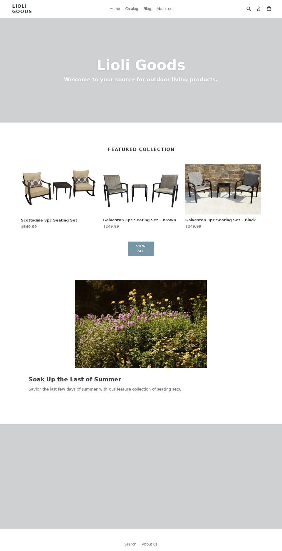 lioligoods.com — Shopify storefront screenshot