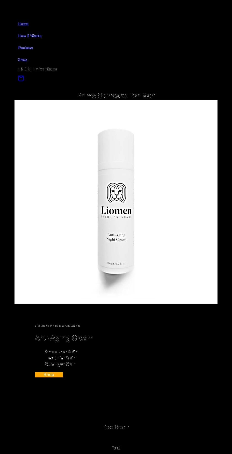 liomen.com shopify website screenshot