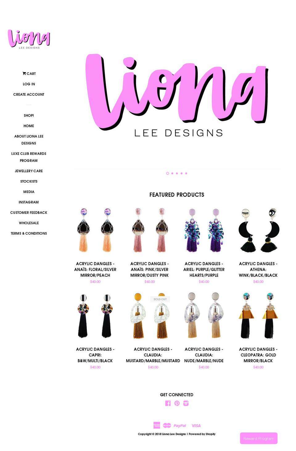 lionaleedesigns.com shopify website screenshot