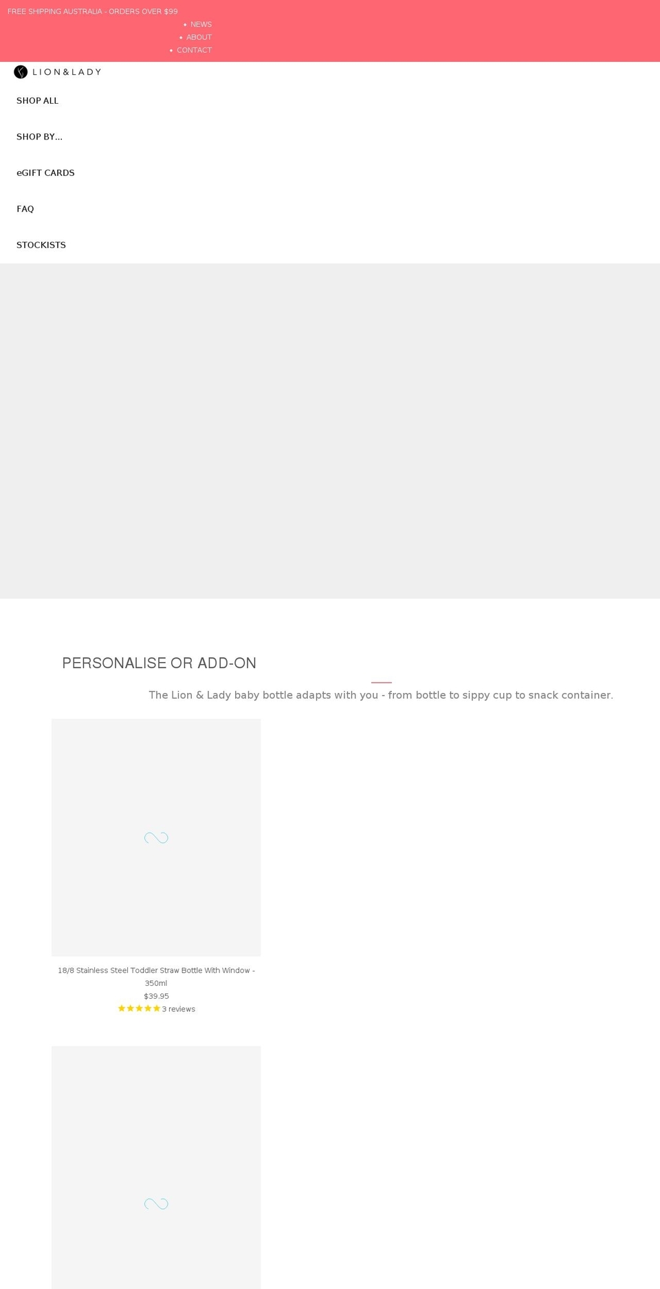 lionandlady.com shopify website screenshot