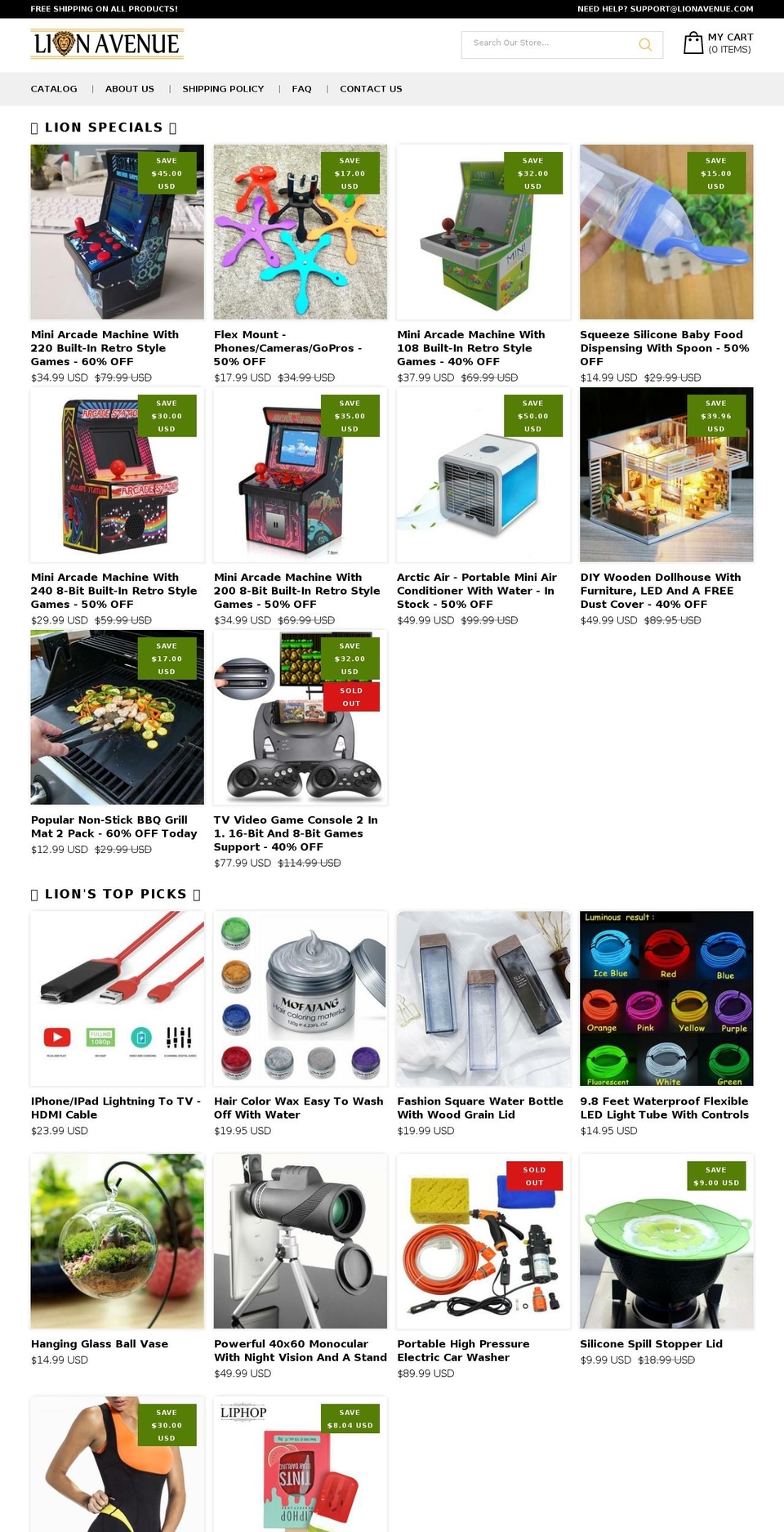lionavenue.com shopify website screenshot