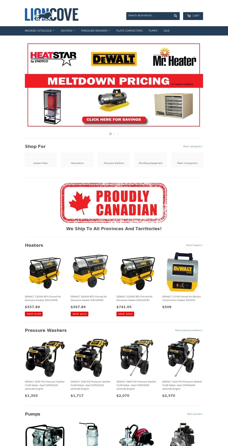 lioncove.com shopify website screenshot
