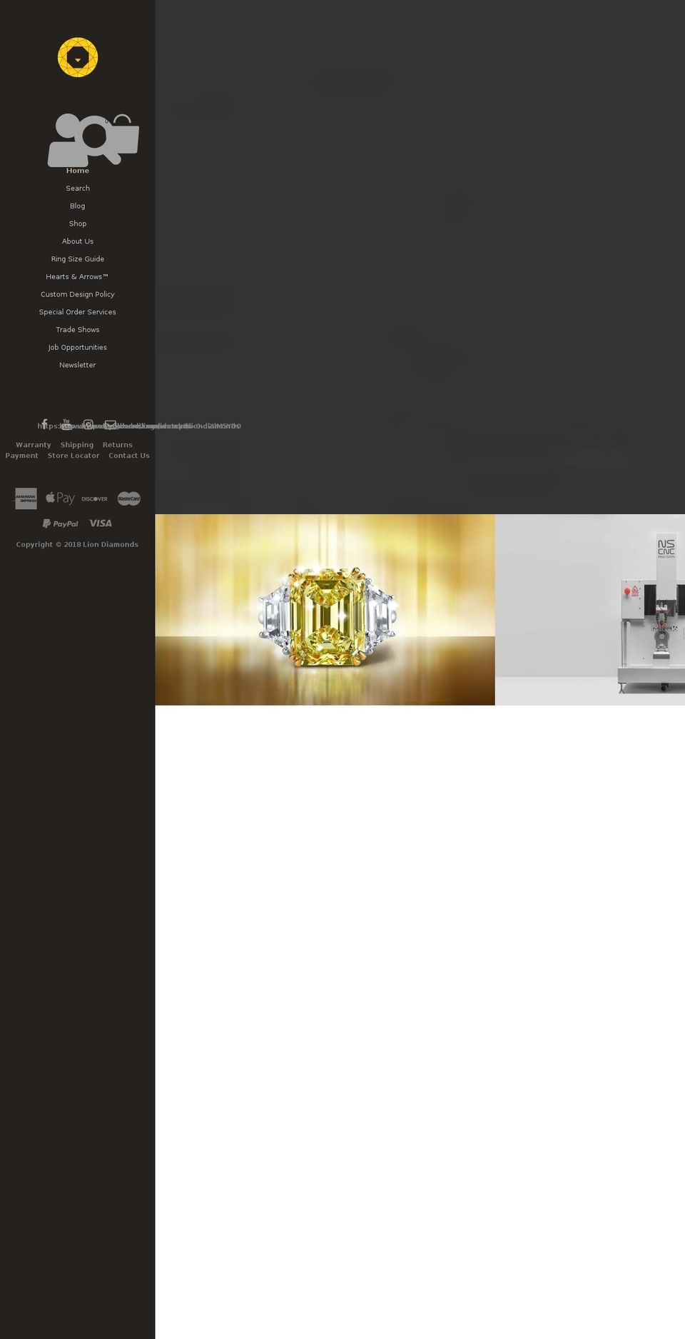 liondiamonds.nyc shopify website screenshot