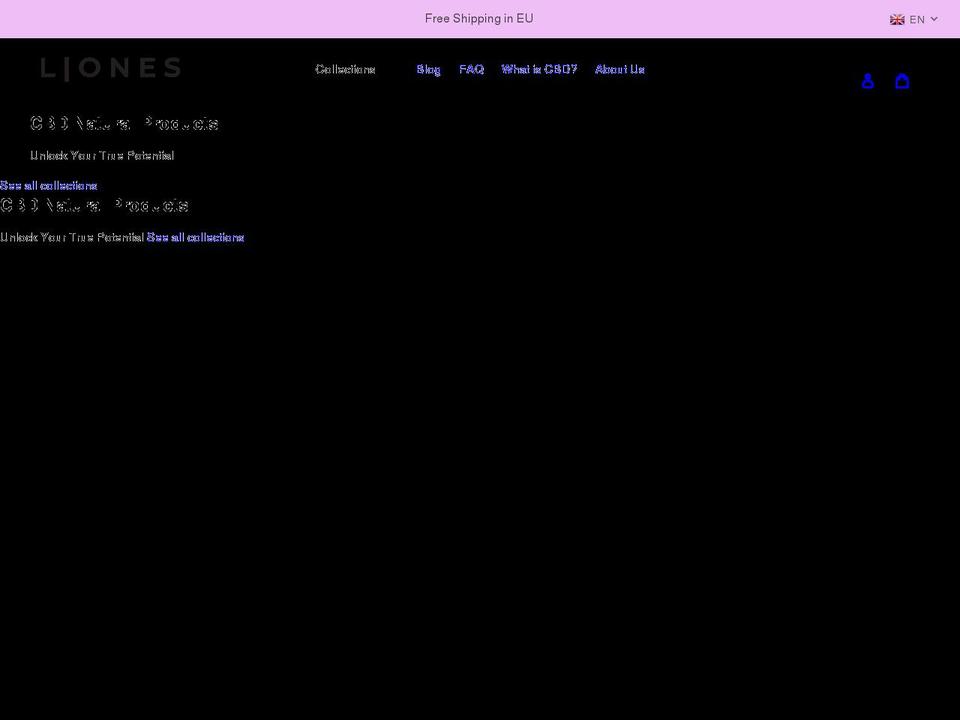 liones.store shopify website screenshot