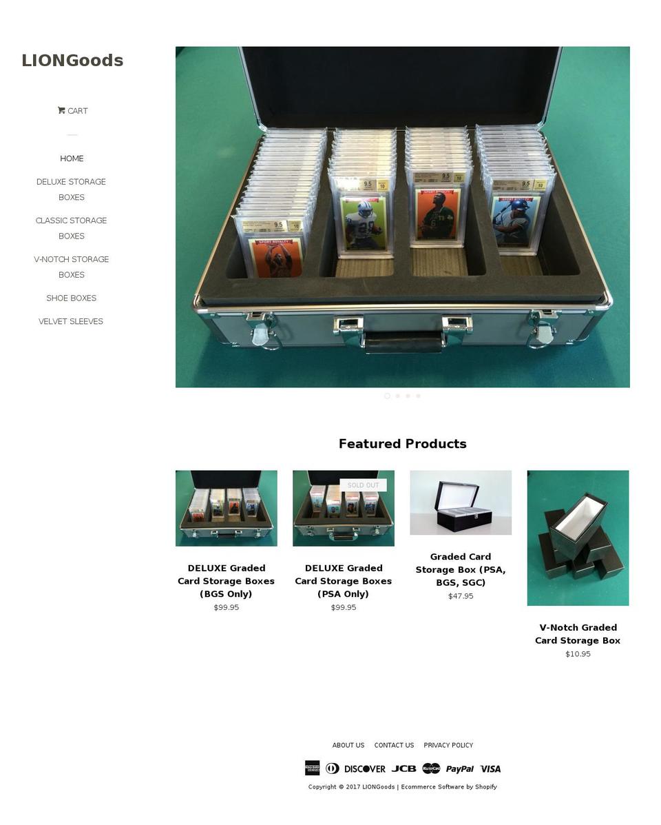 liongoods.com shopify website screenshot