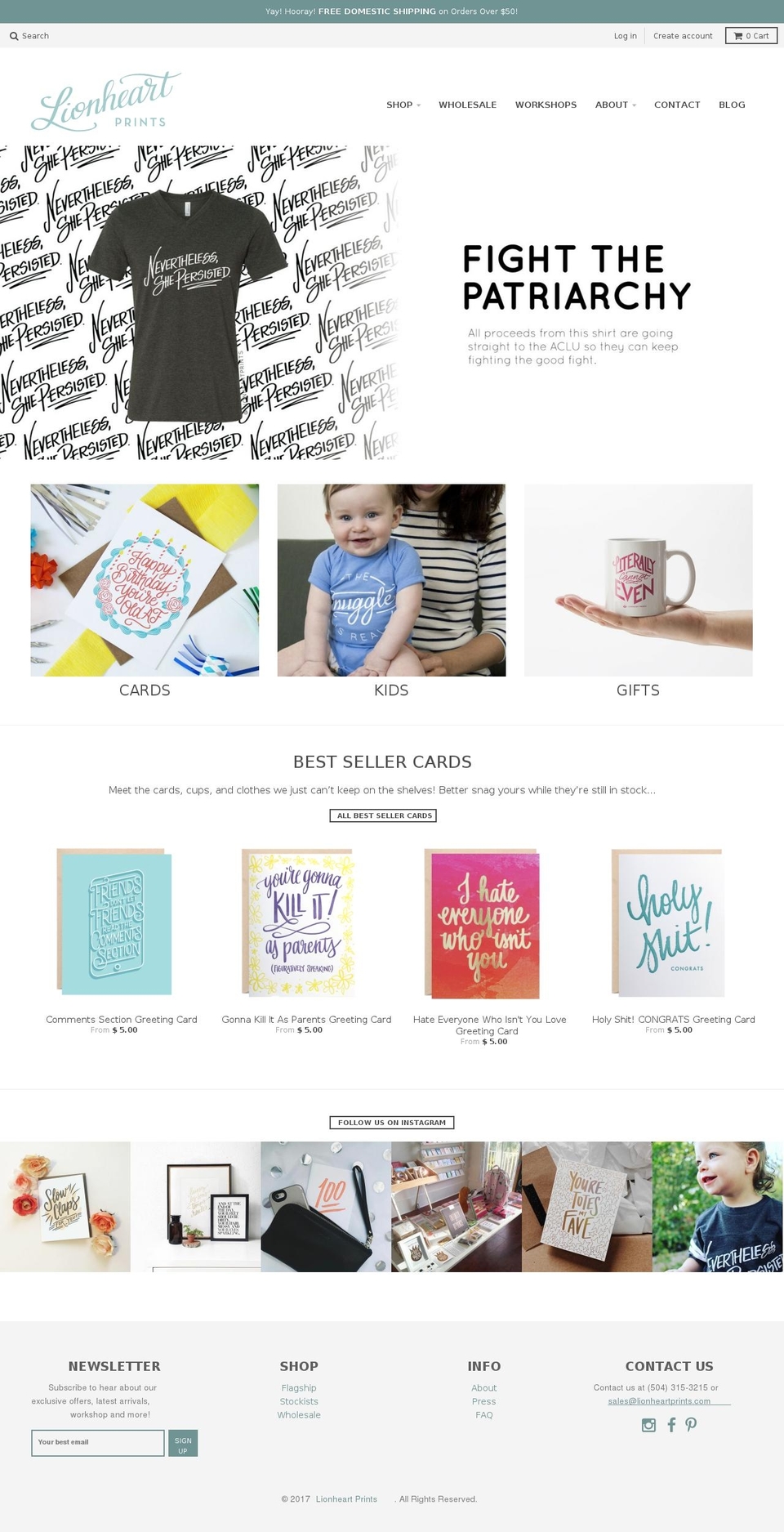 OS Migration - -- Shopify theme site example lionheartprints.com