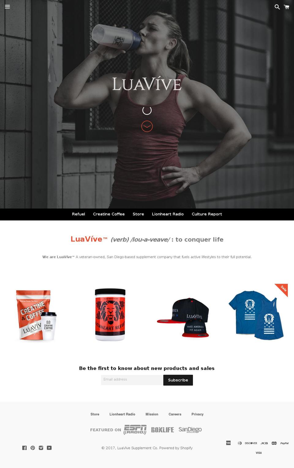 lionheartrefuel.com shopify website screenshot