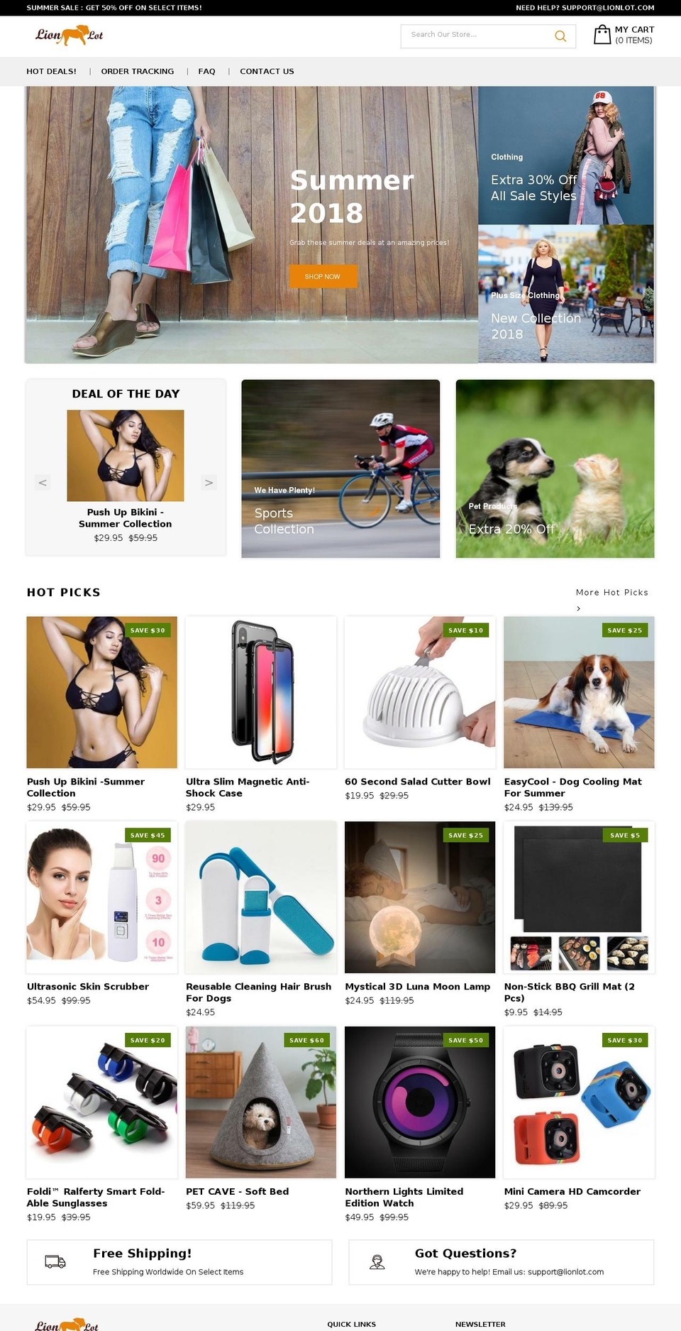 lionlot.com — Shopify storefront screenshot