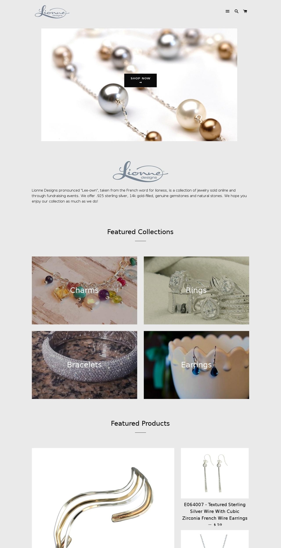 lionnedesign.com shopify website screenshot