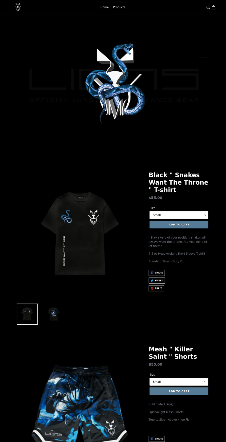 lions90.com shopify website screenshot