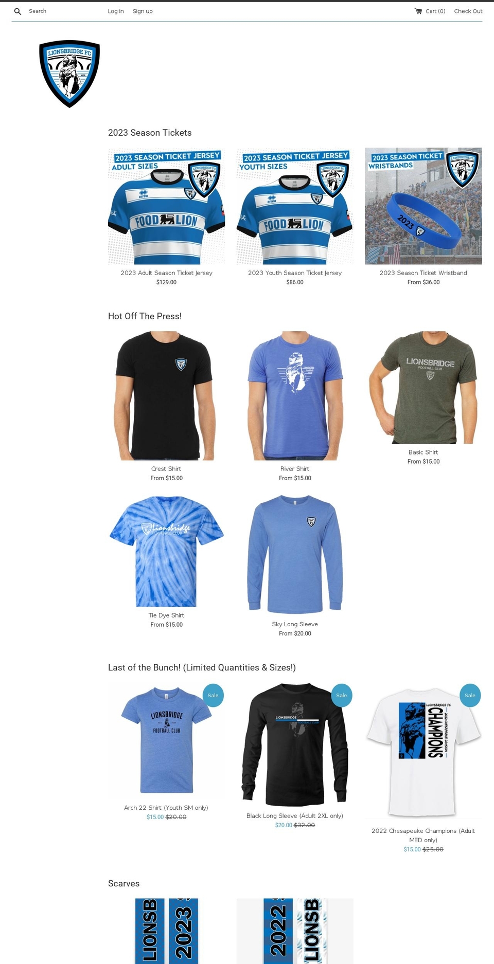 lionsbridge-fc-store.myshopify.com shopify website screenshot