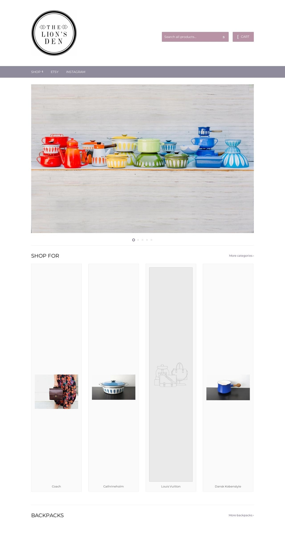 lionsdenstyle.com shopify website screenshot