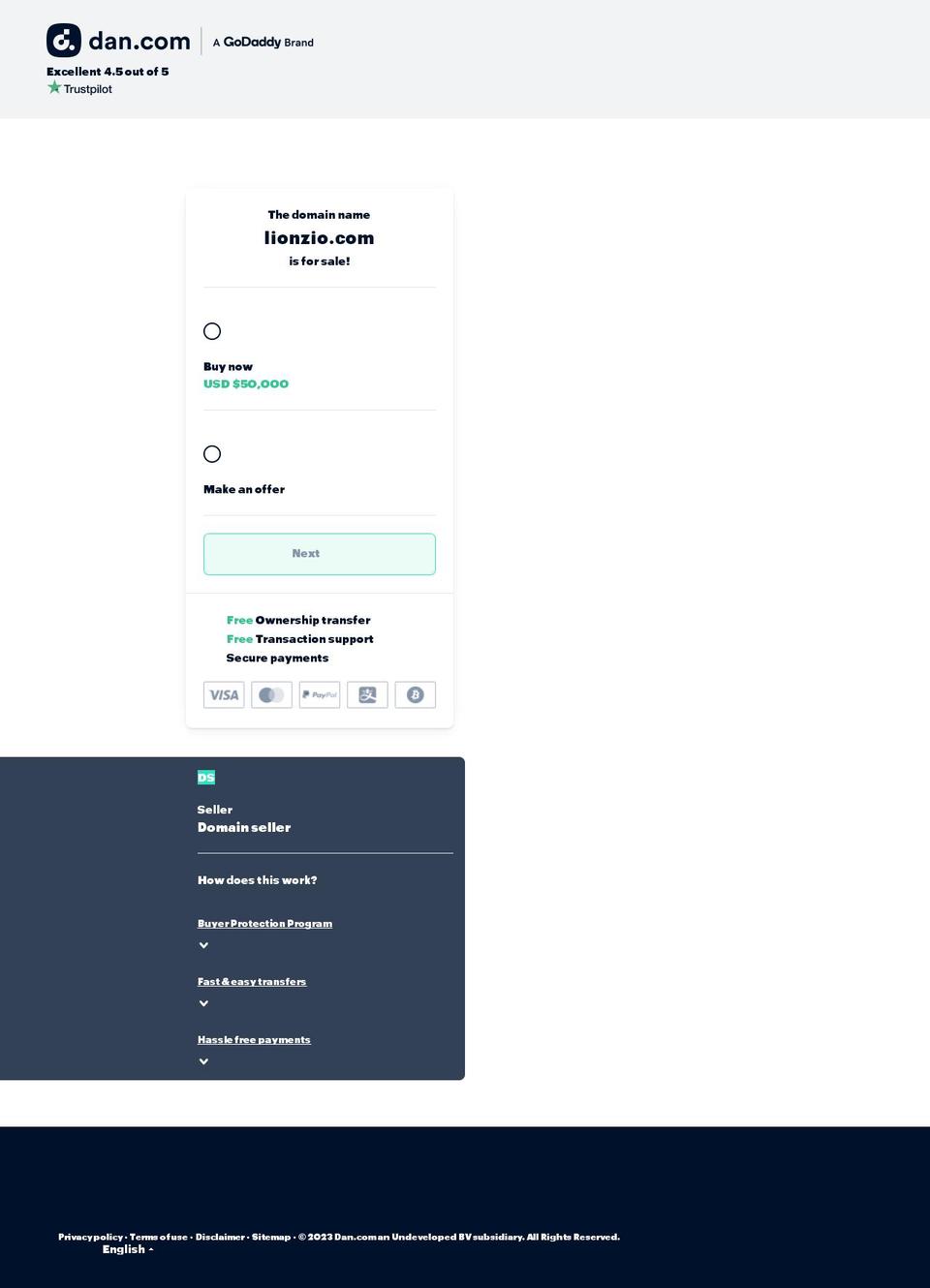 lionzio.com — Shopify storefront screenshot