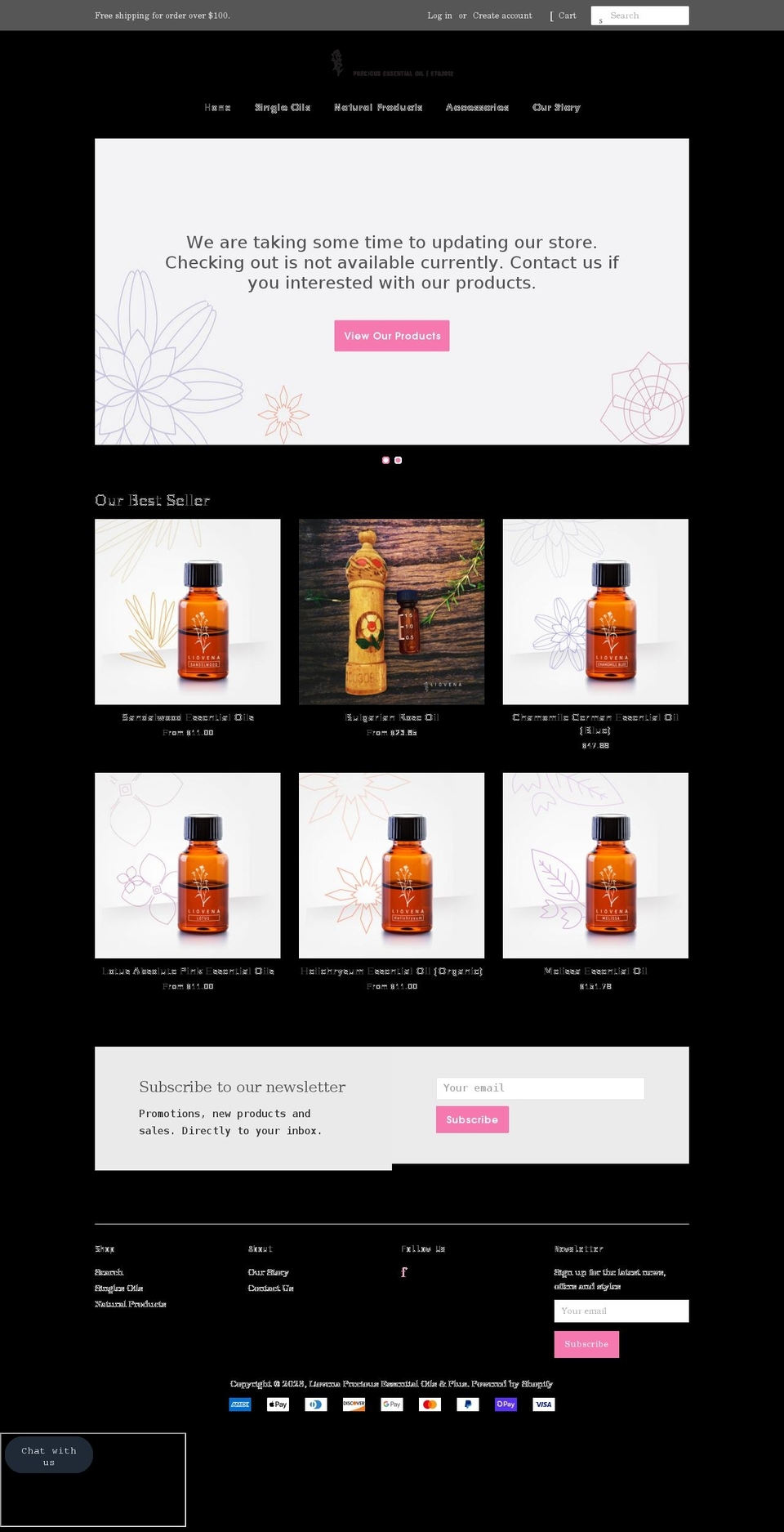 liovena.com shopify website screenshot