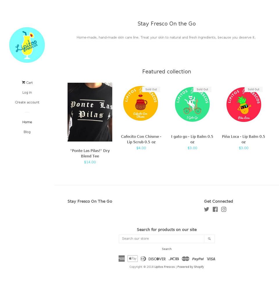 lipitosfrescos.com — Shopify storefront screenshot