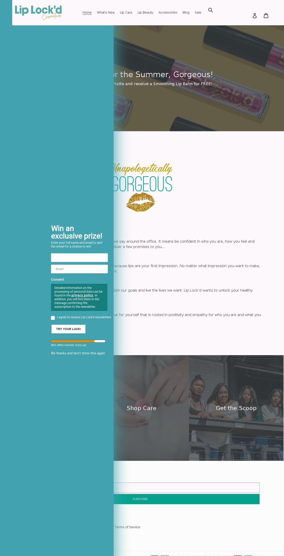 liplockdcosmetics.net shopify website screenshot