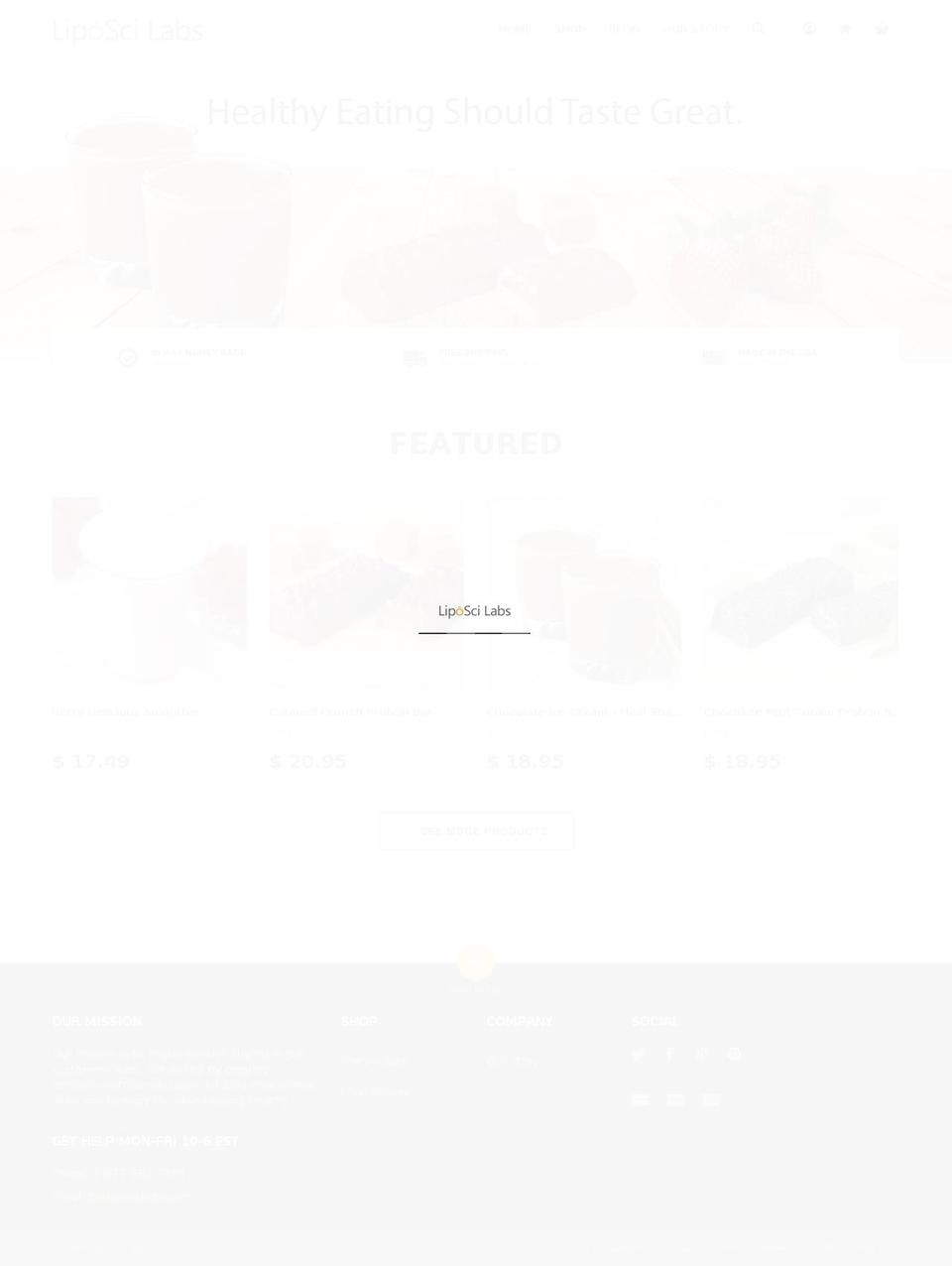 liposcilabs.com shopify website screenshot