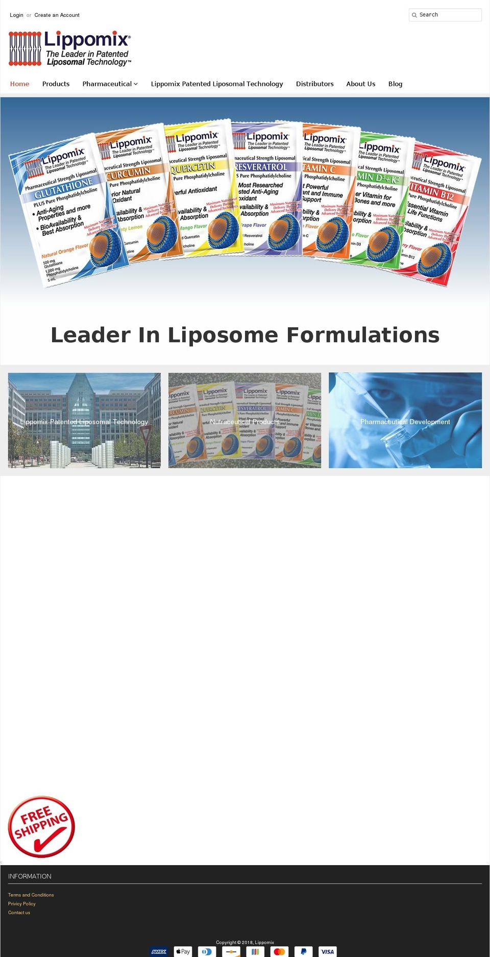 Lippomix Shopify theme site example lippomixlabs.net