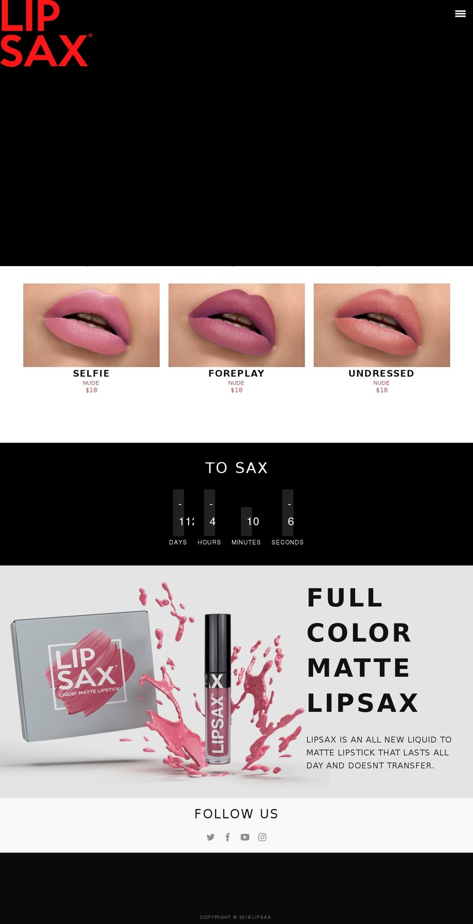 lipsax.com — Shopify storefront screenshot