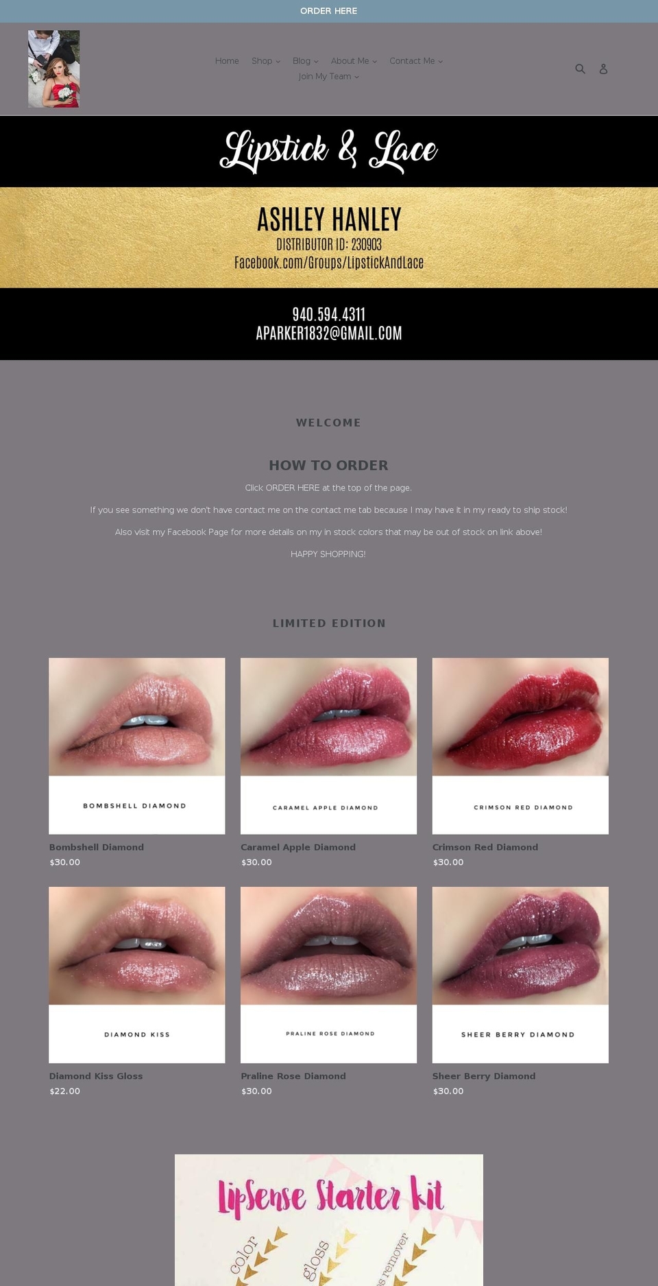 lipstickandlace.net shopify website screenshot