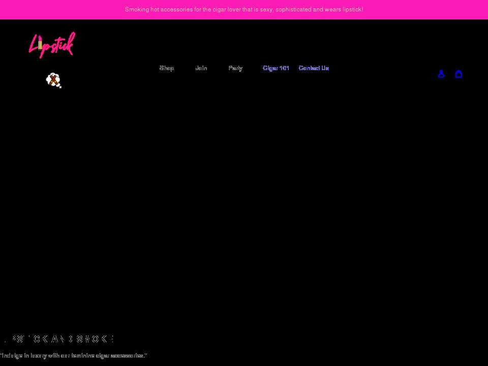 lipstickandsmoke.com shopify website screenshot