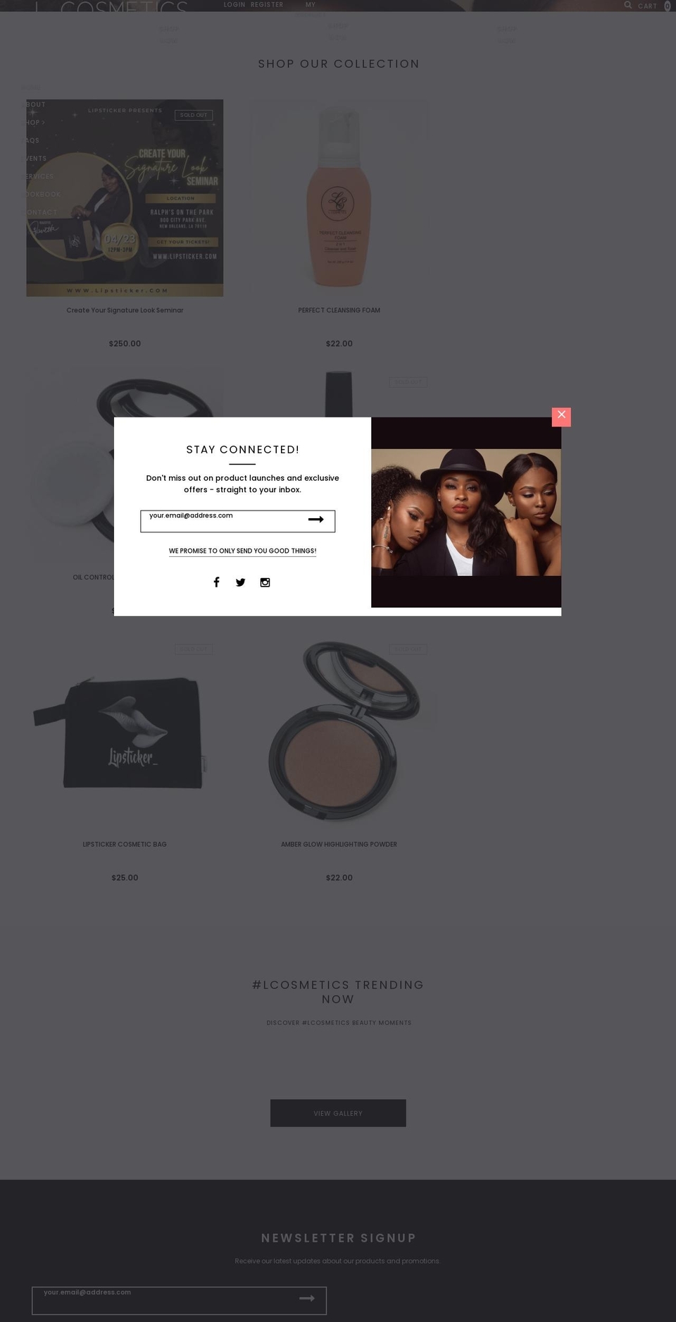 lipsticker.com shopify website screenshot