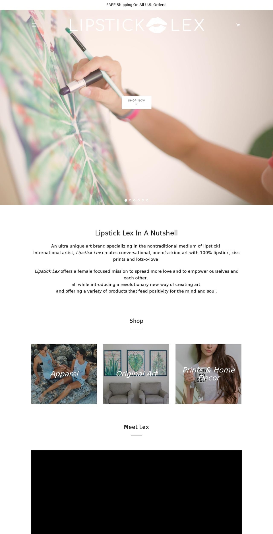 lipsticklex.com — Shopify storefront screenshot