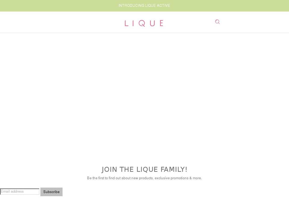 liquecosmetics.com shopify website screenshot