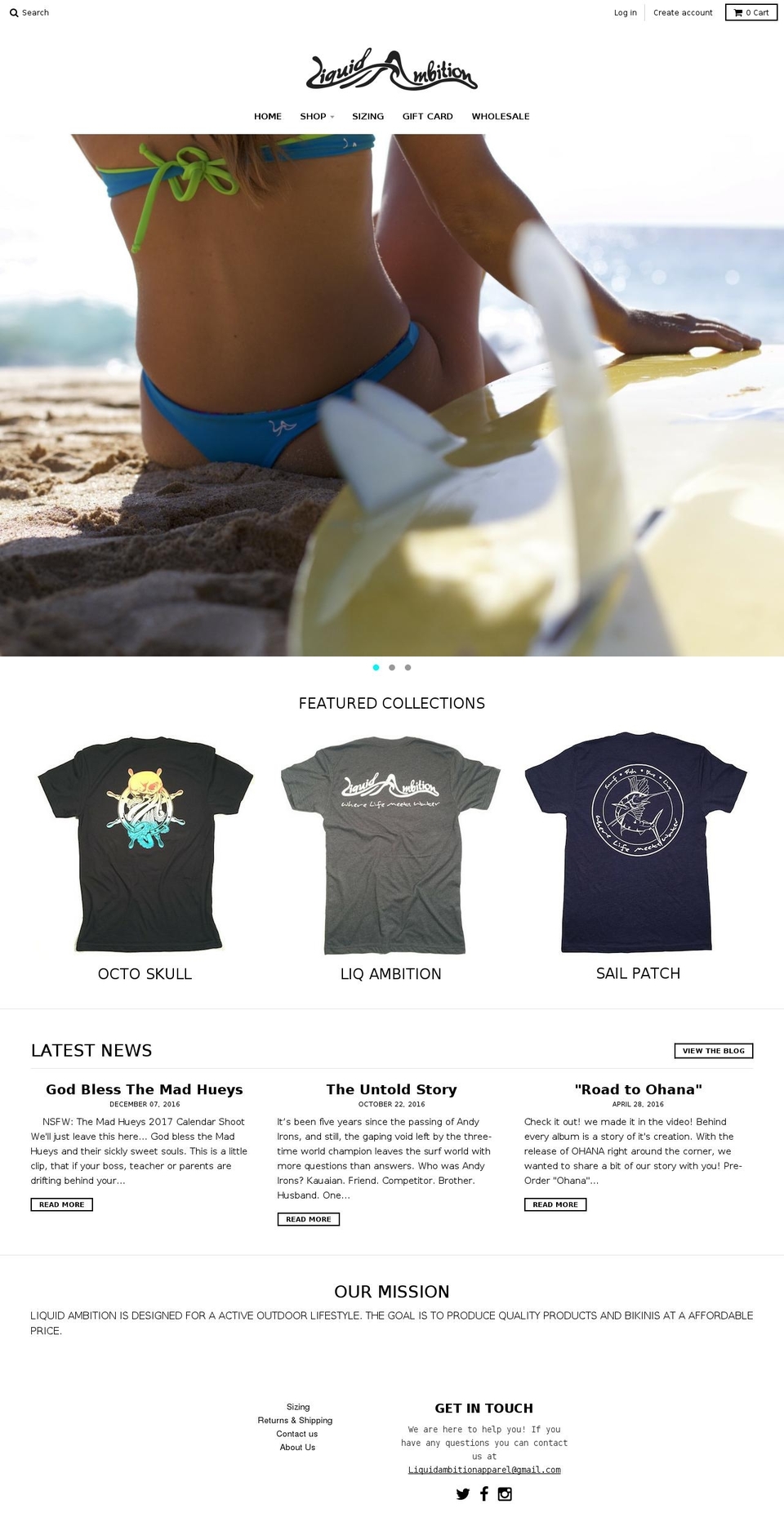 liquid-ambition.com shopify website screenshot