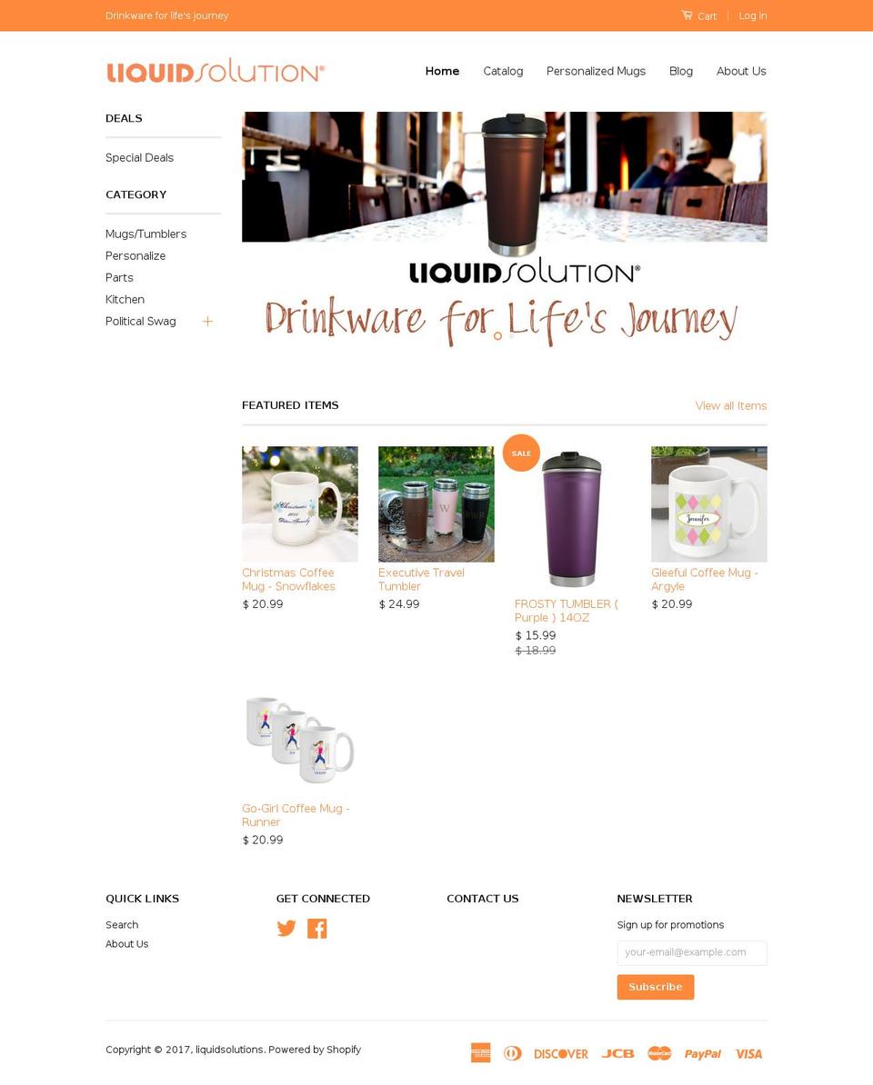 liquid-solutions.com shopify website screenshot