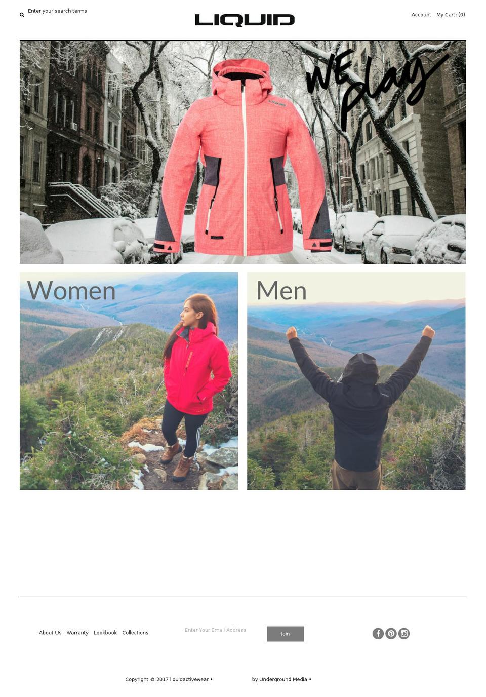 liquidactivewear.com shopify website screenshot