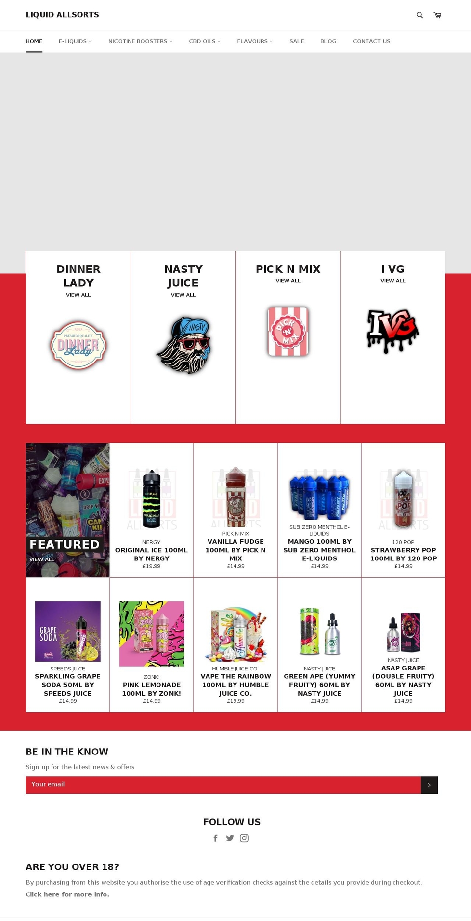 liquidallsorts.com — Shopify storefront screenshot