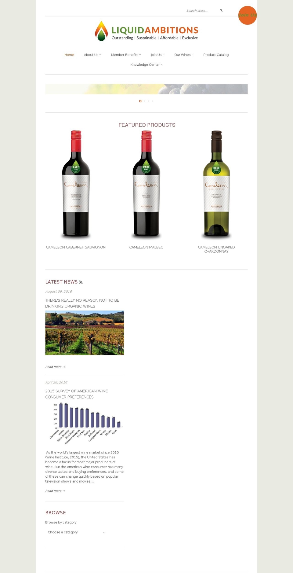 liquidambitions.com shopify website screenshot