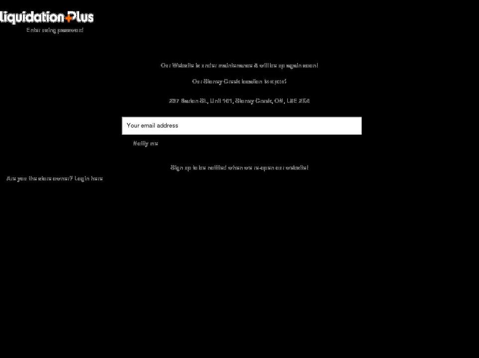 liquidationplus.com shopify website screenshot