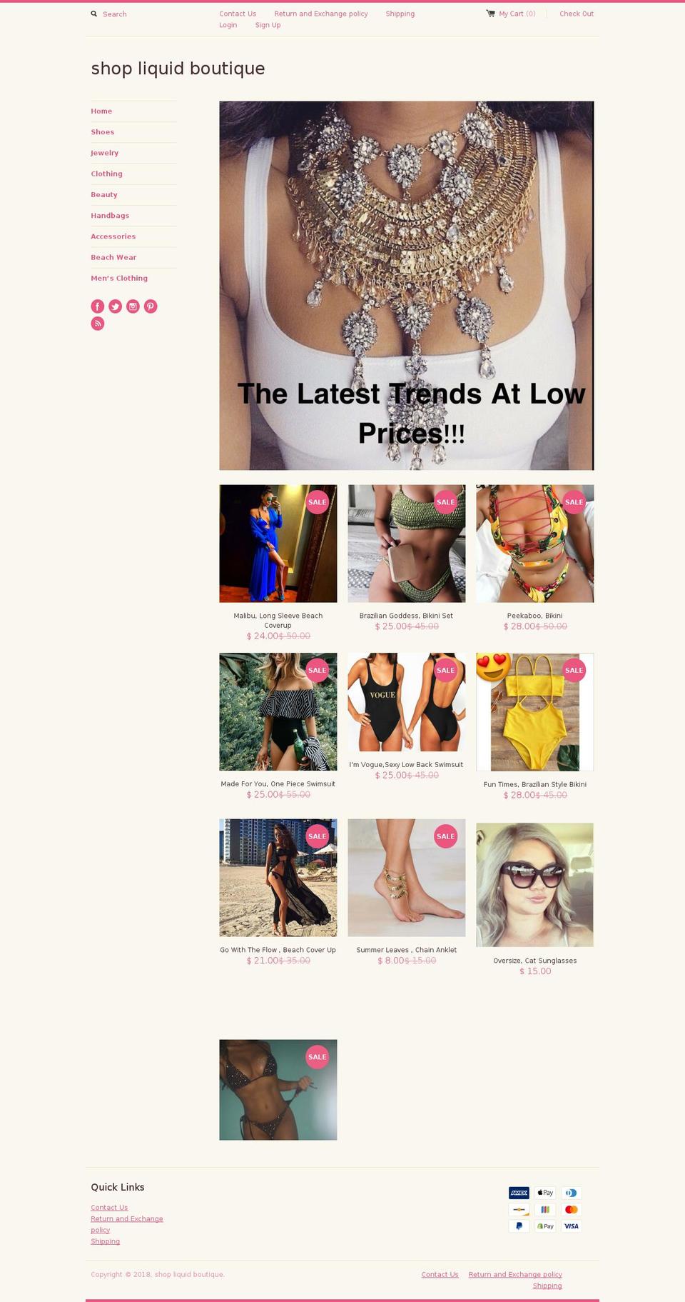 liquidboutique.com — Shopify storefront screenshot