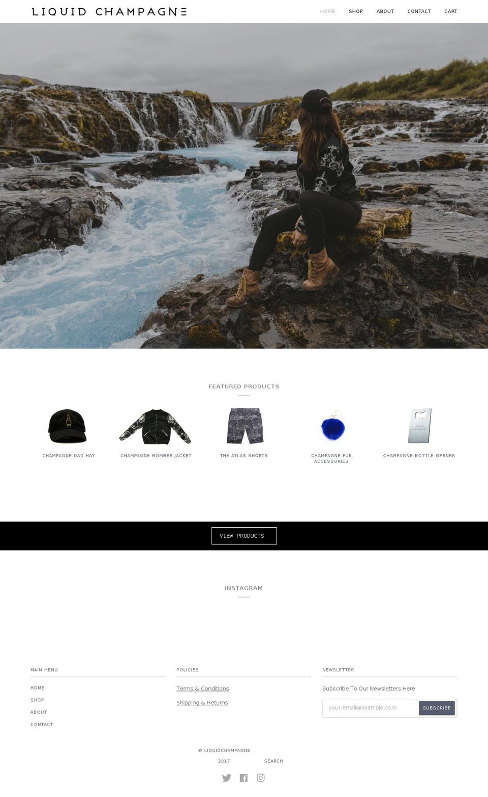 liquidchampagne.com shopify website screenshot