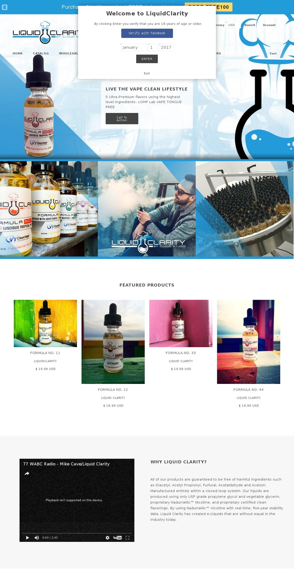 liquidclarity.com shopify website screenshot