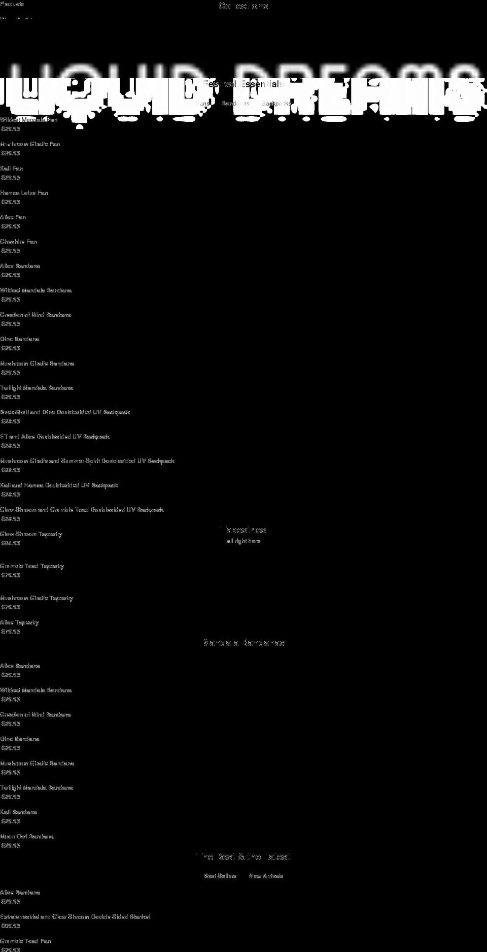 liquiddreams.com shopify website screenshot