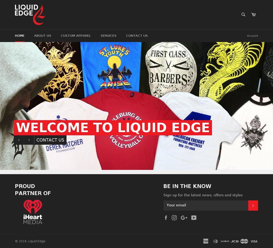 liquidedge.us shopify website screenshot