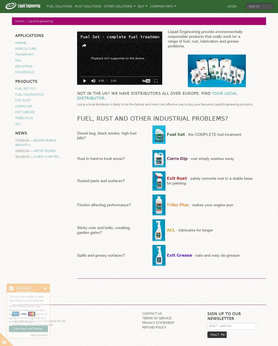 Liquid Engineering UK Shopify theme site example liquideng.com